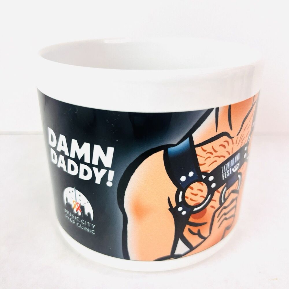 Music City PrEP Clinic "Damn Daddy!" LGBTQ+ Leather Culture Collector's Mug
